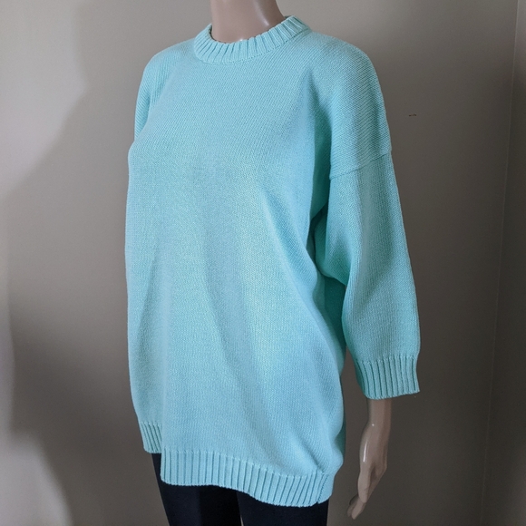 Vintage the Bay 3/4 sleeves knit sweater, women's small oversized - Picture 2 of 6